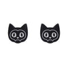 Erstwilder Cat Ripple Stud Earrings - Black AP1EE15