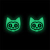 Erstwilder Cat Glow in the Dark Stud Earrings - Green AP1EE16