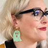 Erstwilder Ghost Glow in the Dark Statement Earrings - Green AP1EE06
