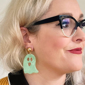 Erstwilder Ghost Glow in the Dark Statement Earrings - Green AP1EE06