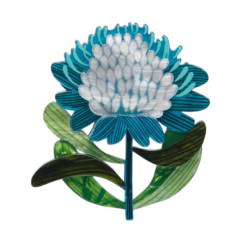 Erstwilder Mythical Blue Waratah Brooch AR1BH09