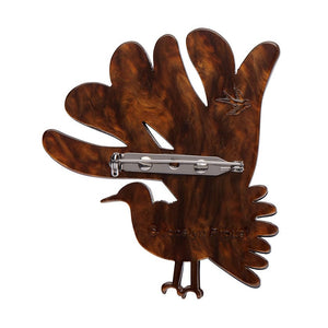 Erstwilder Lilly Lyre Bird Brooch AR1BH12