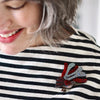 Erstwilder Lilly Lyre Bird Brooch AR1BH12