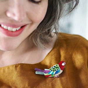 Erstwilder Rosie Rosella Brooch AR1BH13