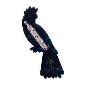 Erstwilder Bella the Black Cockatoo Brooch AR1BH18