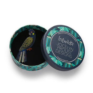 Erstwilder Bella the Black Cockatoo Brooch AR1BH18