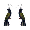 Erstwilder Bella the Black Cockatoo Drop Earrings AR1EG06