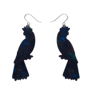 Erstwilder Bella the Black Cockatoo Drop Earrings AR1EG06