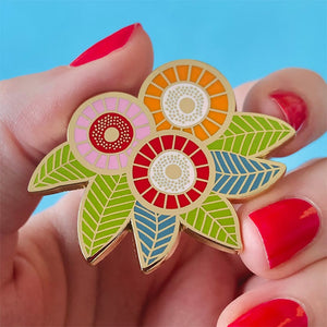 Erstwilder Brilliant Blossoms Flowering Gum Enamel Pin AR1EP09