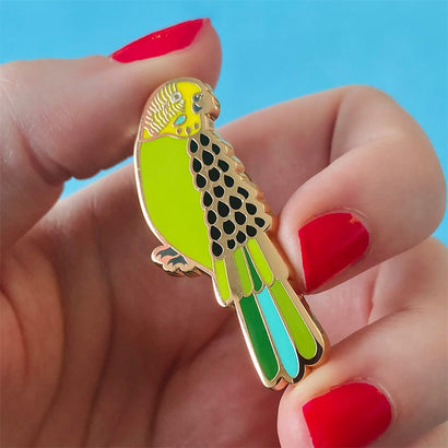 Erstwilder Flossie the Budgie Enamel Pin AR1EP10