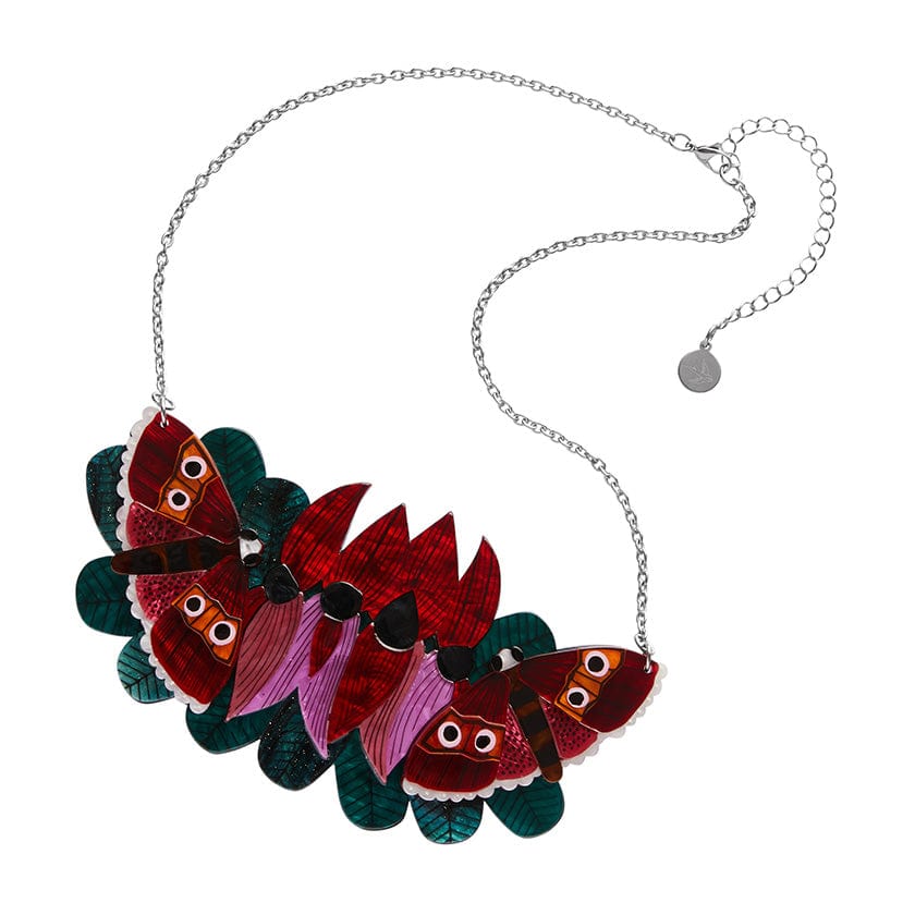 Erstwilder A Moth Amongst the Desert Peas Necklace AR1NS04