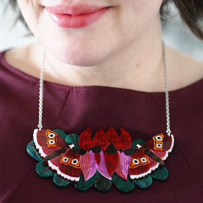 Erstwilder A Moth Amongst the Desert Peas Necklace AR1NS04