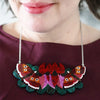 A Moth Amongst the Desert Peas Necklace