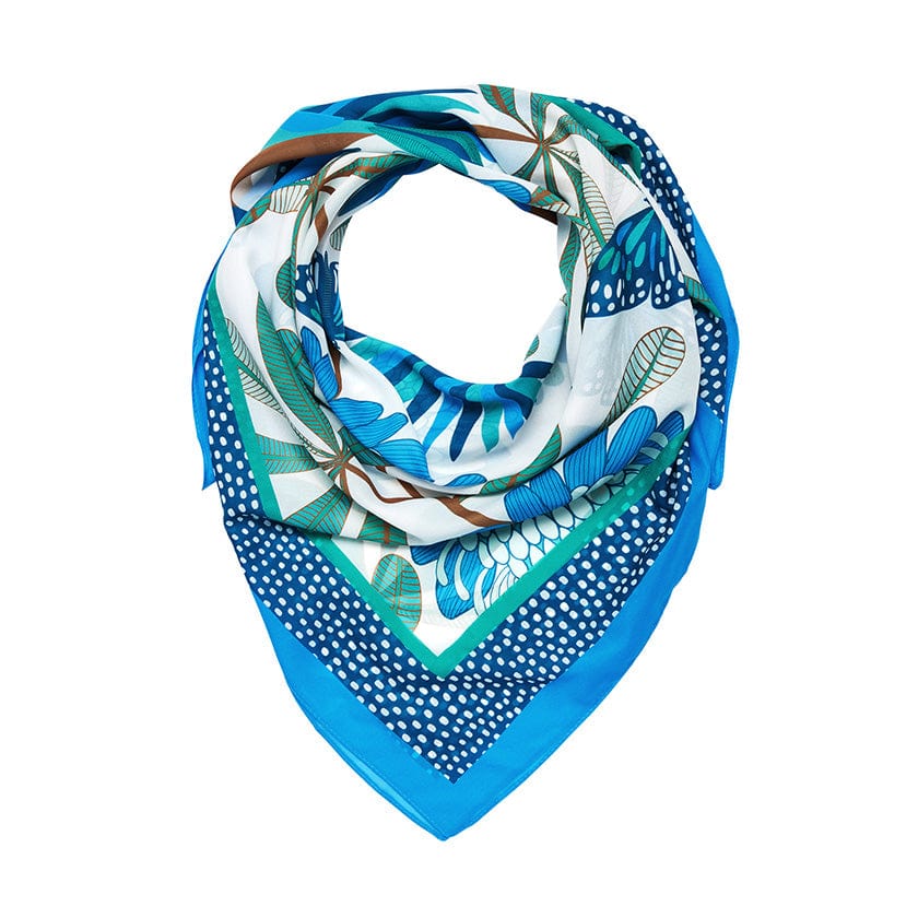 Erstwilder Kyrie Kingfisher Square Scarf 90x90cm AR1SQ02