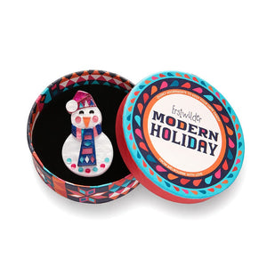 Erstwilder Stay Frosty, Snowman Brooch AS1BH14