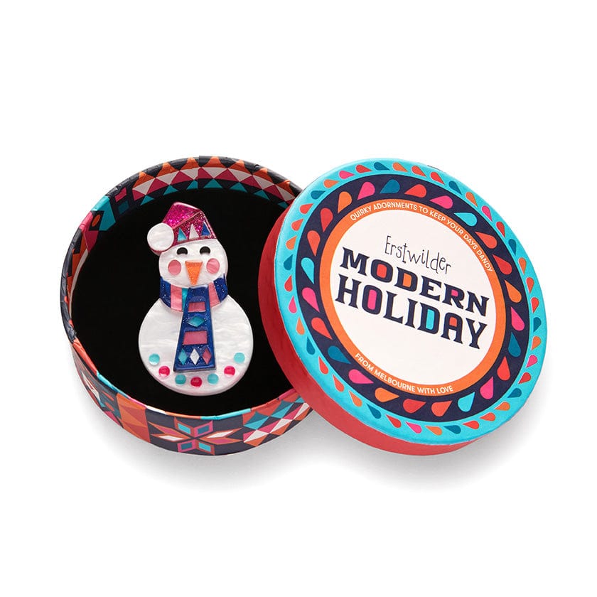 Stay Frosty Snowman Brooch Erstwilder