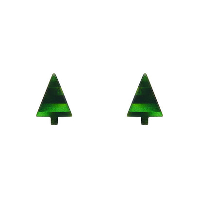 Erstwilder Christmas Tree Stripe Glitter Stud Earrings - Green AS1EE02