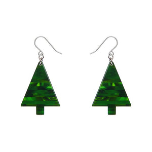 Erstwilder Christmas Tree Stripe Glitter Drop Earrings - Green AS1EE01