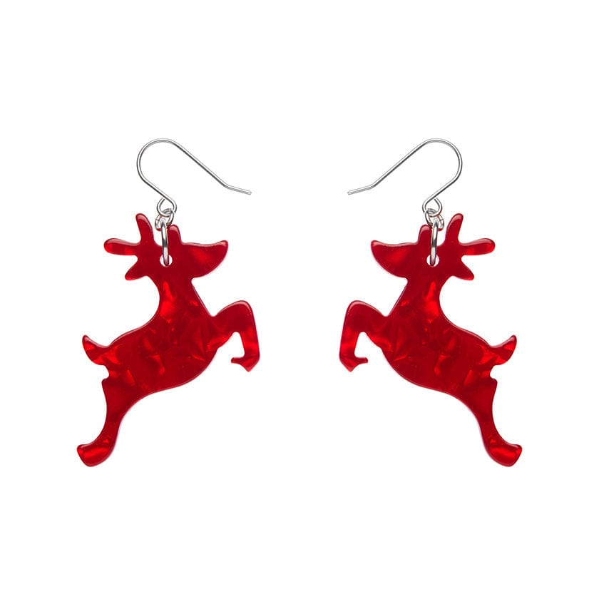 Erstwilder Reindeer Ripple Drop Earrings - Red AS1EE03