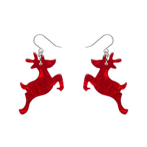 Erstwilder Reindeer Ripple Drop Earrings - Red AS1EE03