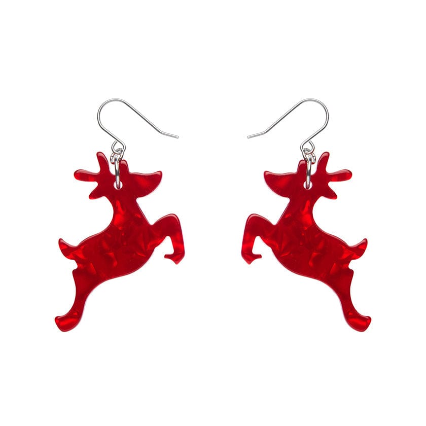 Erstwilder Reindeer Ripple Drop Earrings - Red AS1EE03