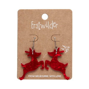 Erstwilder Reindeer Ripple Drop Earrings - Red AS1EE03