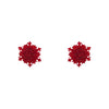 Snowflake Fine Glitter Stud Earrings - Red