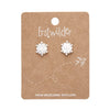 Erstwilder Snowflake Ripple Stud Earrings - White AS1EE08