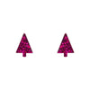 Erstwilder Christmas Tree Fine Glitter Stud Earrings - Pink AS1EE10