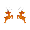 Erstwilder Reindeer Glitter Stripe Drop Earrings - Orange AS1EE11