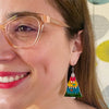 O Christmas Tree Drop Earrings