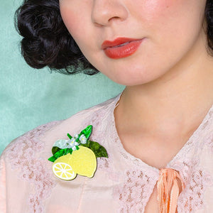 Lemon Drop Brooch  -  Erstwilder  -  Quirky Resin and Enamel Accessories