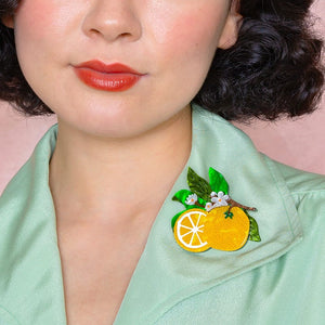 Orange Crush Brooch  -  Erstwilder  -  Quirky Resin and Enamel Accessories