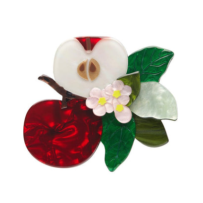 She's Apples Brooch  -  Erstwilder  -  Quirky Resin and Enamel Accessories