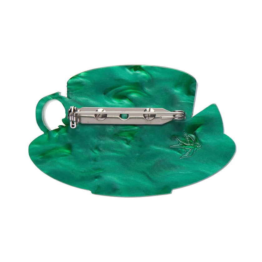 Cuppa Tea Brooch  -  Erstwilder  -  Quirky Resin and Enamel Accessories