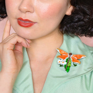 Summer Flight Brooch  -  Erstwilder  -  Quirky Resin and Enamel Accessories
