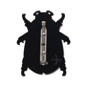 Summer Scarab Brooch  -  Erstwilder  -  Quirky Resin and Enamel Accessories