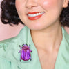 Summer Scarab Brooch  -  Erstwilder  -  Quirky Resin and Enamel Accessories