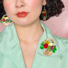 Picnic Party Starter Brooch  -  Erstwilder  -  Quirky Resin and Enamel Accessories