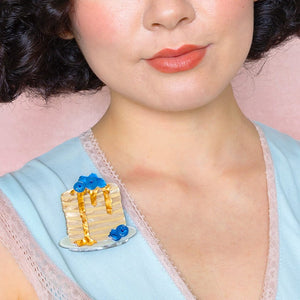 Stack 'Em Up Brooch  -  Erstwilder  -  Quirky Resin and Enamel Accessories