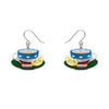 Cuppa Tea Drop Earrings  -  Erstwilder  -  Quirky Resin and Enamel Accessories