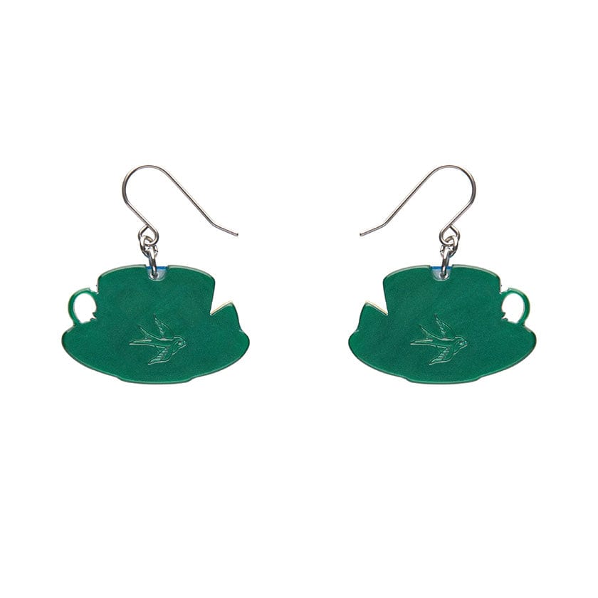 Cuppa Tea Drop Earrings  -  Erstwilder  -  Quirky Resin and Enamel Accessories