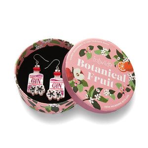 Pink Gin Party Drop Earrings  -  Erstwilder  -  Quirky Resin and Enamel Accessories