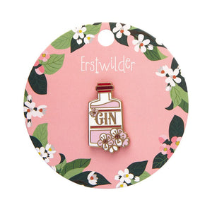Pink Gin Party Enamel Pin  -  Erstwilder  -  Quirky Resin and Enamel Accessories