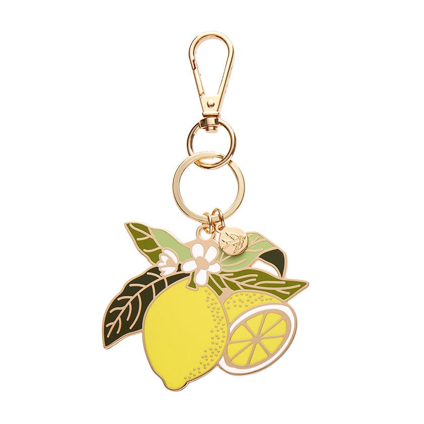 Lemon Drop Enamel Key Ring  -  Erstwilder  -  Quirky Resin and Enamel Accessories
