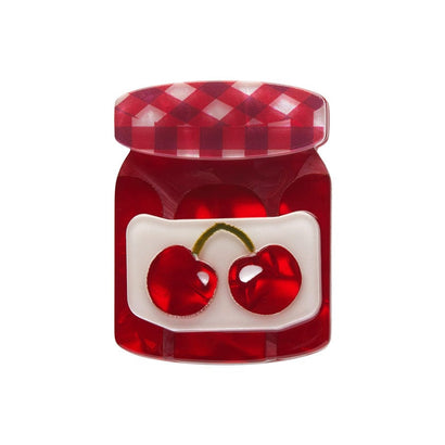 Black Cherry Precious Preserve Mini Brooch  -  Erstwilder  -  Quirky Resin and Enamel Accessories