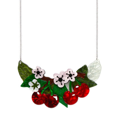 Blossoming Cherries Statement Necklace  -  Erstwilder  -  Quirky Resin and Enamel Accessories