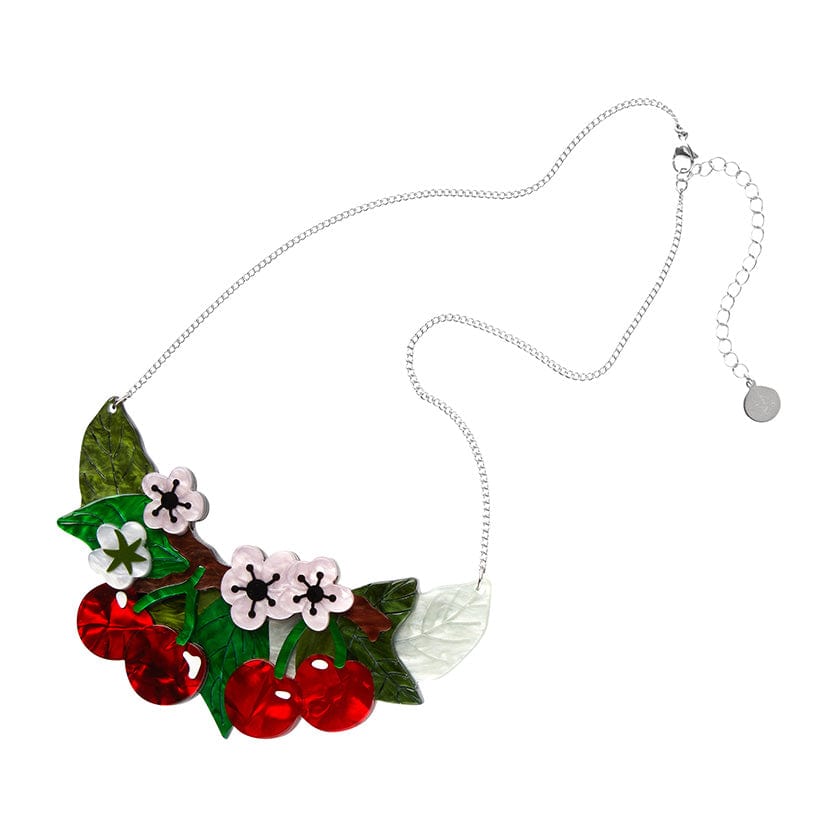 Blossoming Cherries Statement Necklace  -  Erstwilder  -  Quirky Resin and Enamel Accessories