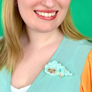 Lainey the Rainy Brooch  -  Erstwilder  -  Quirky Resin and Enamel Accessories