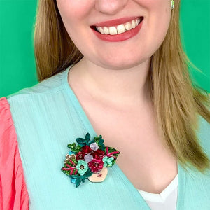 Spring to Life Brooch  -  Erstwilder  -  Quirky Resin and Enamel Accessories